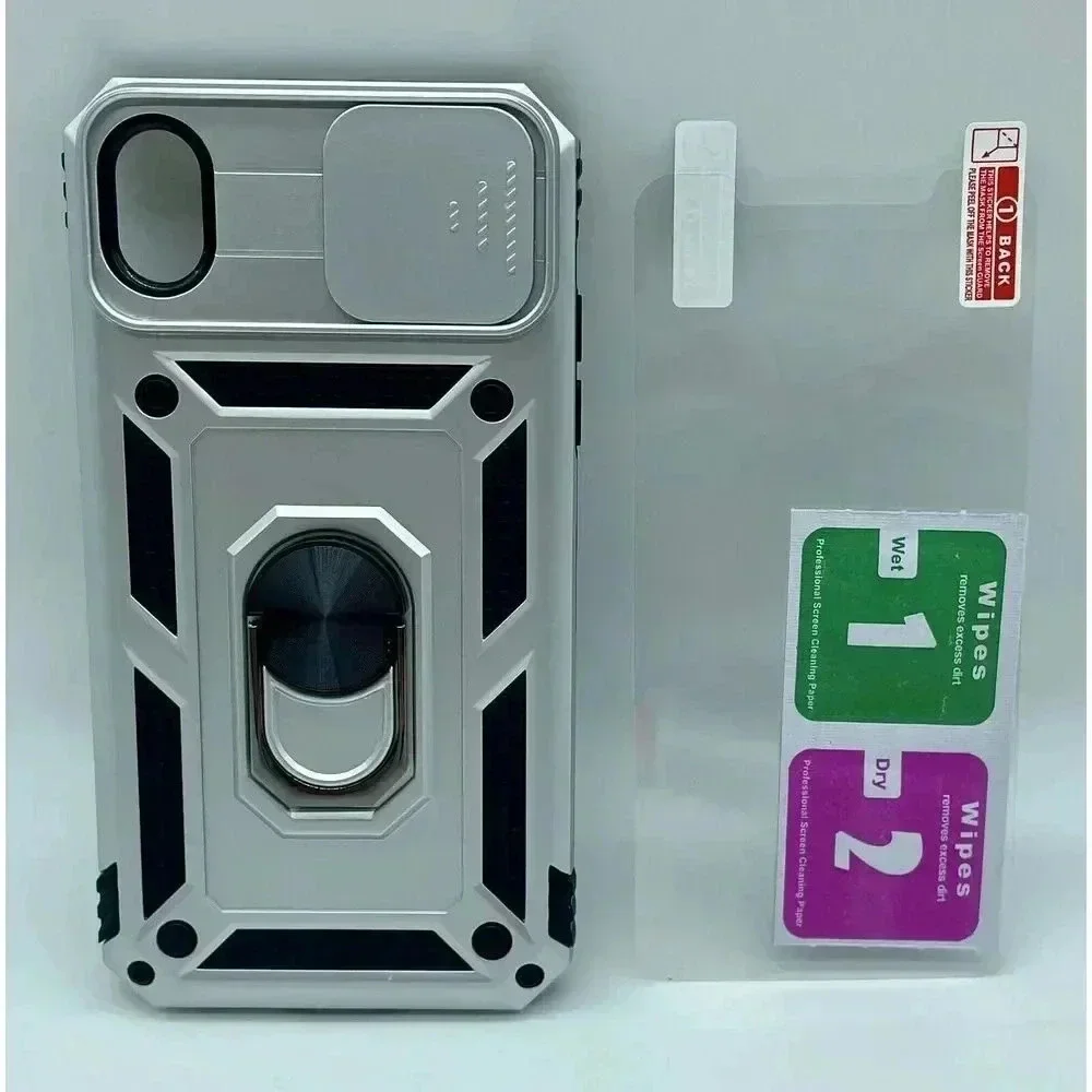 Ring Stand Case For iPhone XR Screen‎ Protector Camera Cover Military Grade